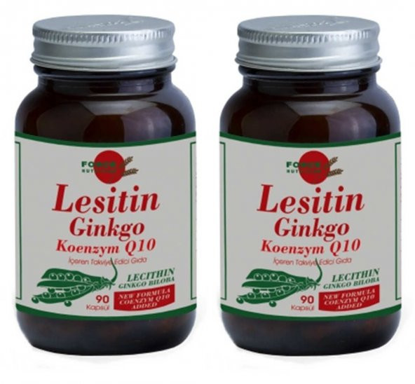 Force Nutrition Lesitin Ginkgo Koenzym q 10 90 Kapsul 2 kutu ürün görseli