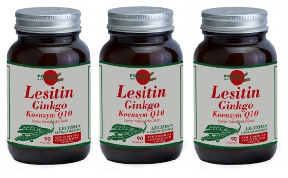 Force Nutrition Lesitin Ginkgo Koenzym q 10 90 Kapsul 3 kutu ürün görseli