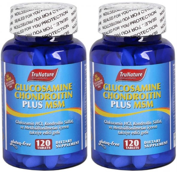 Trunature Glucosamine Chondroitin Plus Msm 120 Tablet 2 kutu ürün görseli