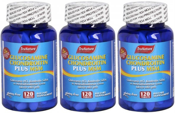 Trunature Glucosamine Chondroitin Plus Msm 120 Tablet 3 kutu ürün görseli