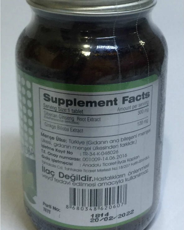 Force Nutrition Ginseng Ginkgo Biloba 120 Tablet Kargo Bizden 2 adet - Resim 2