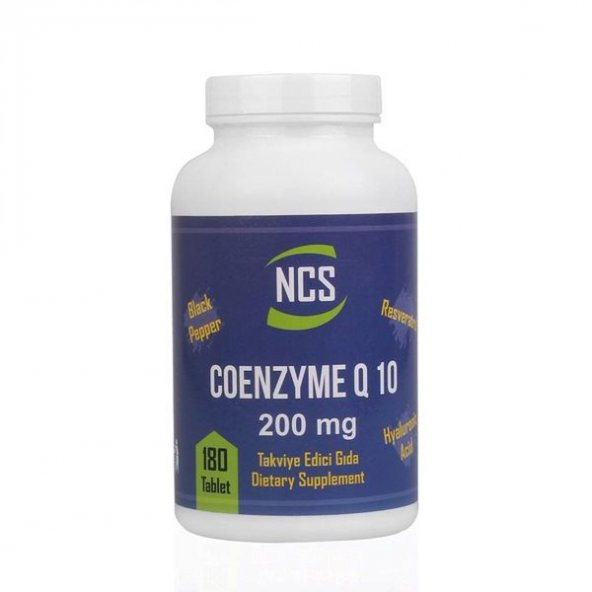 NCS Coenzyme Q 10 Resveratrol Hyaluronic Acid Black Pepper 180 tablet ürün görseli