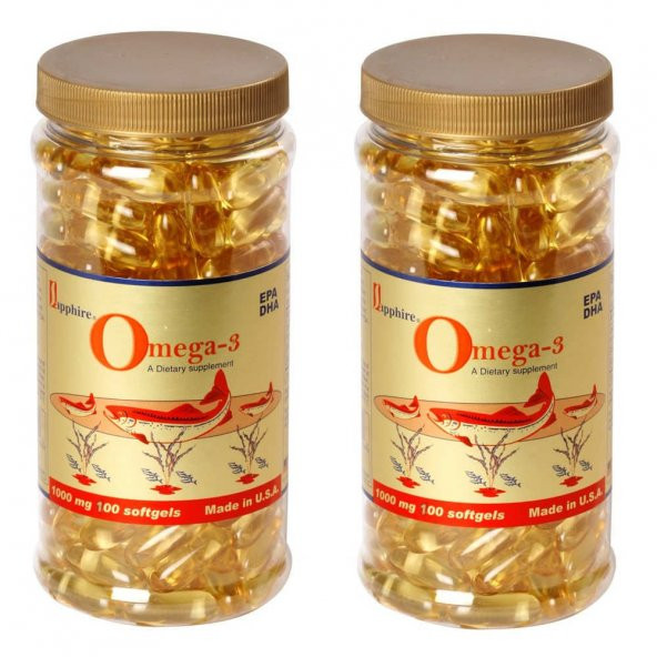 Sapphire Omega 3 1000 mg 200 Softgel Kargo Bizden 2 Kutu ürün görseli