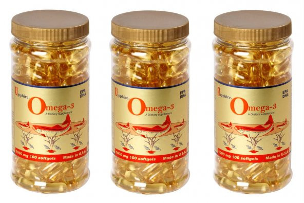 Sapphire Omega 3 1000 mg 200 softgel Kargo Bizden 3 Kutu ürün görseli