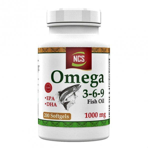 NCS Omega 3 6 9 Balık Yağı 1000 Mg 200 Softgel Evening Primrose Oil Keten Tohumu Yağı Epa Dha