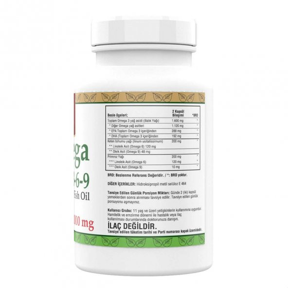 NCS Omega 3 6 9 Balık Yağı 1000 Mg 200 Softgel Evening Primrose Oil Keten Tohumu Yağı Epa Dha - 2