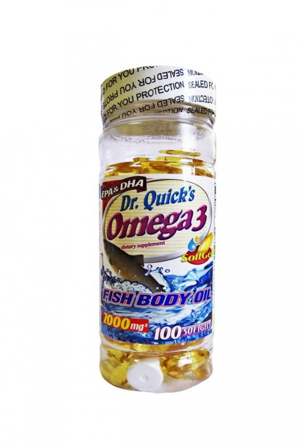Dr Quicks Omega 3 Fish Oil 1000 mg 100 Softgels