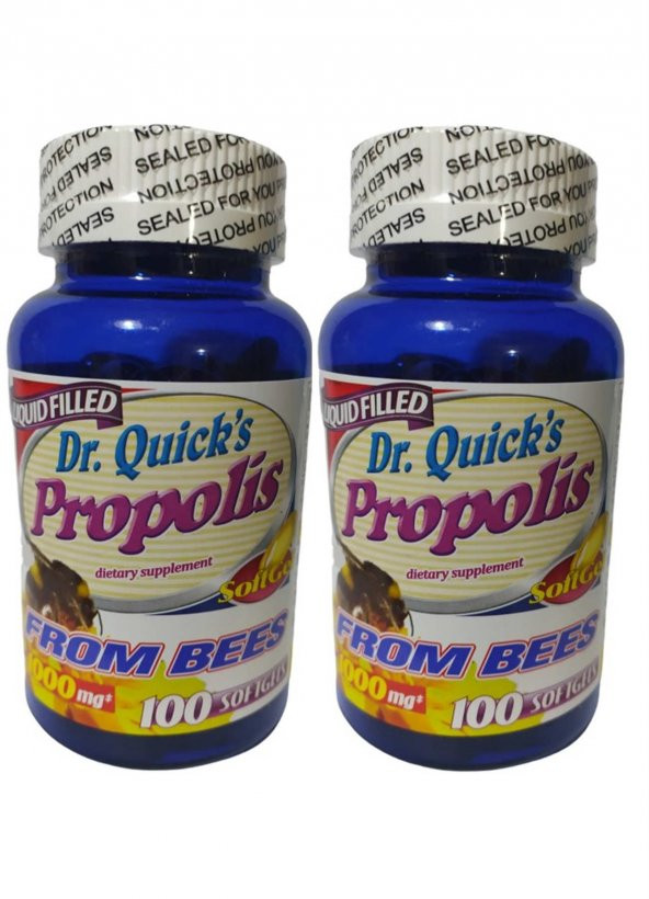 Dr Quicks Propolis 1000 mg 100 Softgel Kargo Bizden 2 Adet