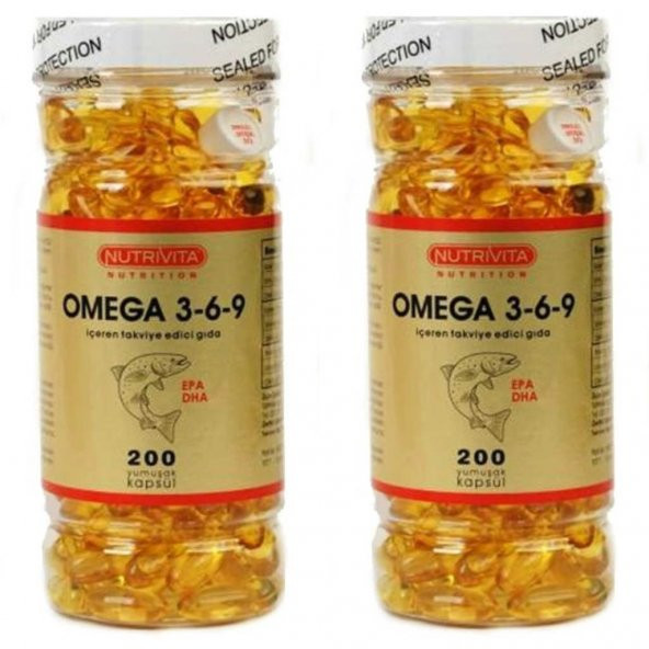 Nutrivita Nutrition Omega 3.6.9 200 Softgel Kargo Bizden ürün görseli