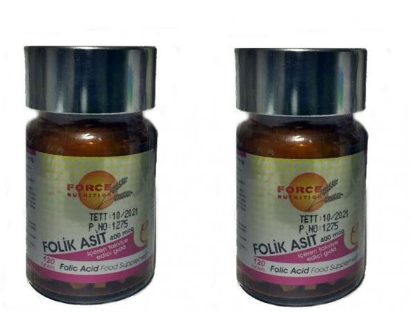 Force Nutrition Folik Asit 400 mcg 120 Tablets 2 kutu - 1