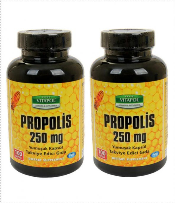 Vitapol Propolis Arı Sütü Polen 250 mg 100 Kapsül Kargo Bizden 2 Kutu
