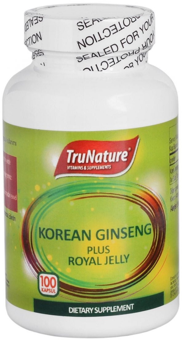 Trunature Korean Ginseng Plus Royal Jelly 100 Kapsül