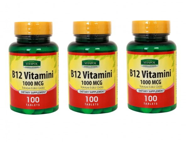 Vitapol Vitamin B12 100 Tablet 3 Adet ürün görseli