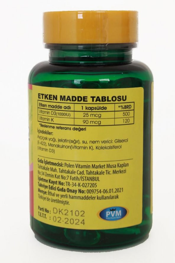 Vitapol Vitamin D3 K2 100 Softgel 3 Adet - 3