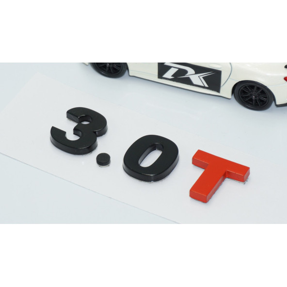 DK Tuning 3.0T Bagaj Siyah Kırmızı Yazı Logo Volkswagen İle Uyumlu - 3