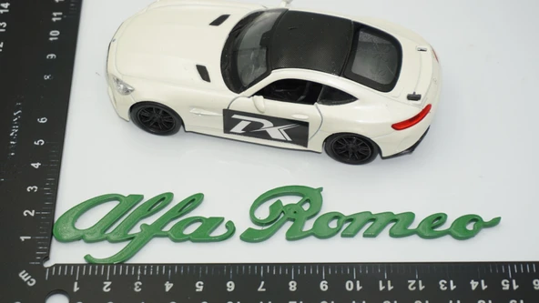 DK Tuning Alfa Romeo Yeşil ABS Bagaj 3M 3D Yazı Amblem - 2