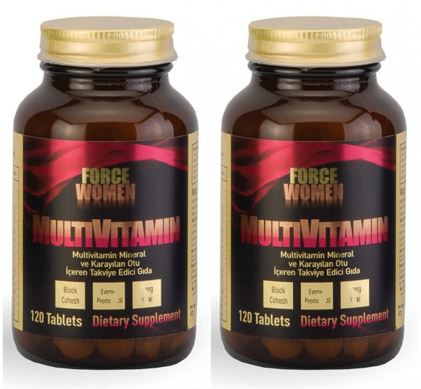 Force Women (Kadın) Multi Vitamin 120 Tablet Multi Vitamin Mineral 2 kutu