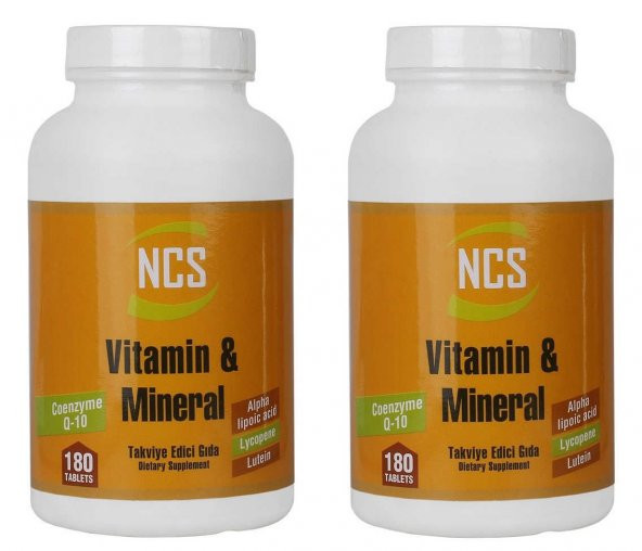 NCS Vitamin Mineral Coenzyme Alpha Lipoic Acid Lycopene Lutein 180 Tablet 2 kutu