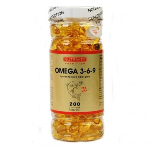 Nutrivita Nutrition Omega 3.6.9 200 Softgel Kargo Bizden