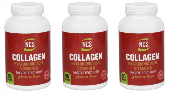 NCS Collagen Hyaluronic Acid Vitamin C 90 Tablet 3 kutu