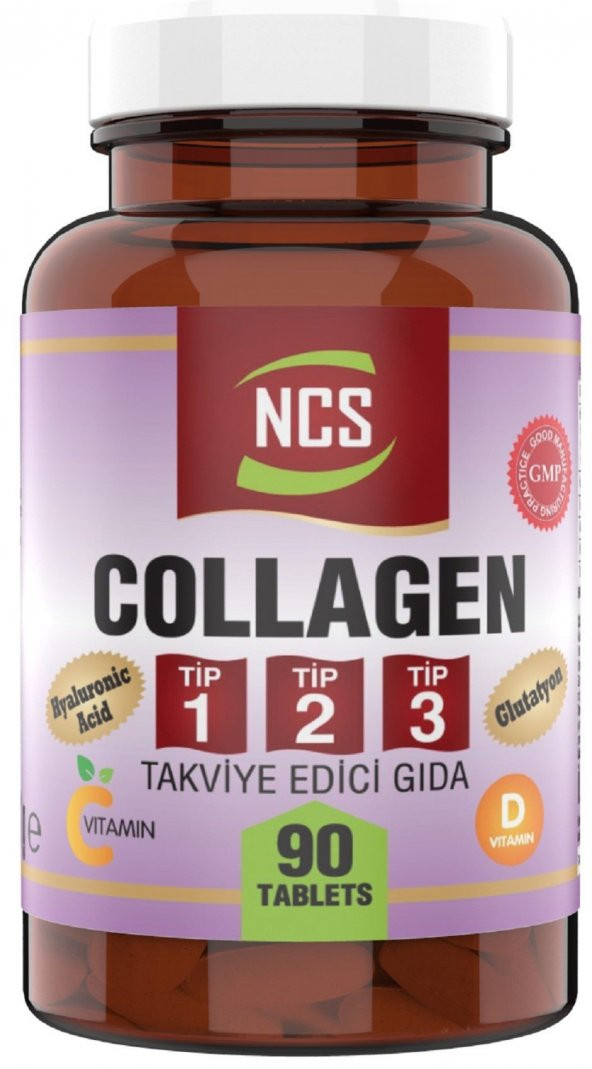 Ncs Hidrolize Collagen (kolajen) Type (tip) 1-2-3 Hyaluronic Acid Vitamin C Glutatyon 90 Tablet