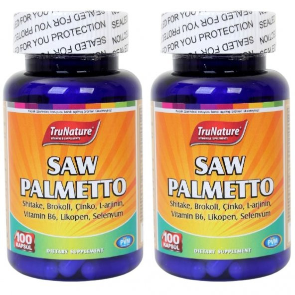 Trunature Saw Palmetto Complex 450 mg 100 Kapsül 2 kutu