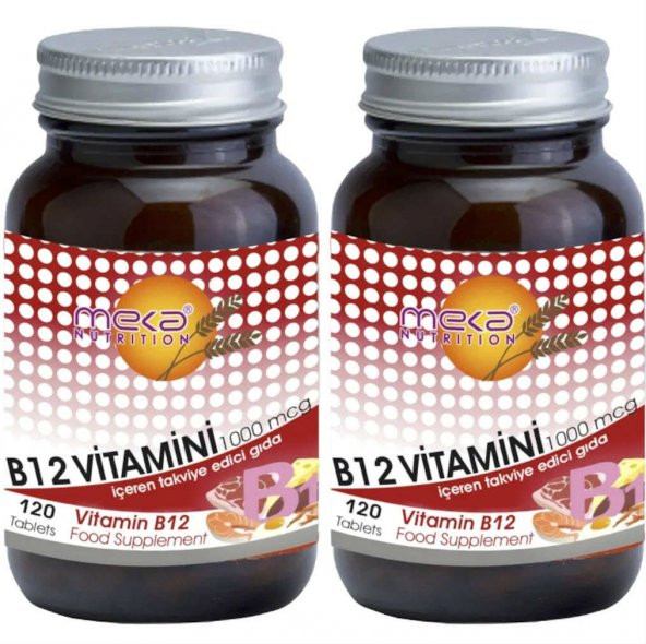 Meka Nutrition Vitamin B12 120 Tablet 1000 mcg 2 Kutu