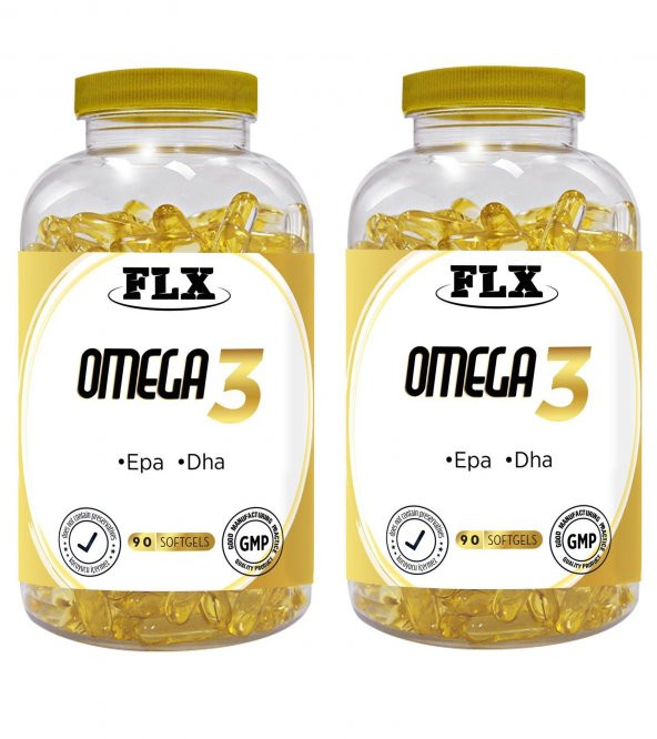 Flx Omega 3 Balık Yağı DHA EPA Omega 3 Balık Yağı 90 Softgel 2 Adet - 1