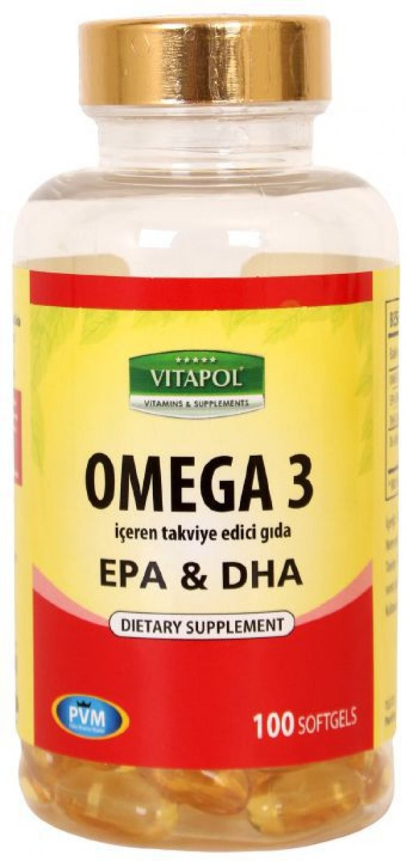 Vitapol Omega 3 Balık Yağı 100 Softgel Skt 01.2024 Kargo Bizden ürün görseli