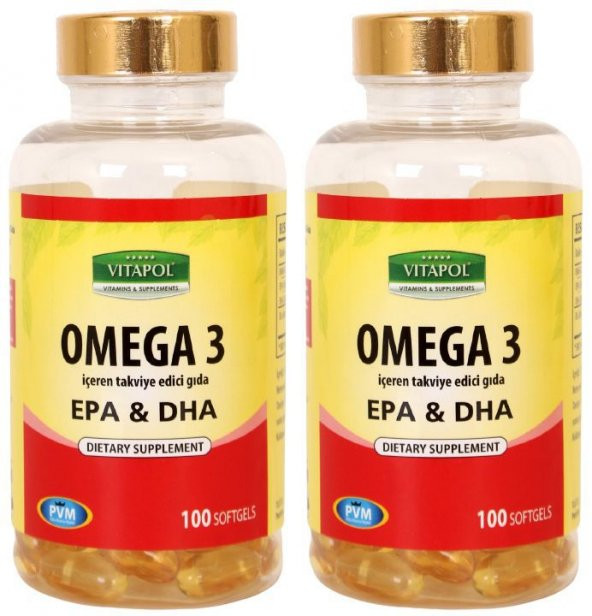 Vitapol Omega 3 Balık Yağı 100 Softgel Skt 01.2024 Kargo Bizden 2 Adet