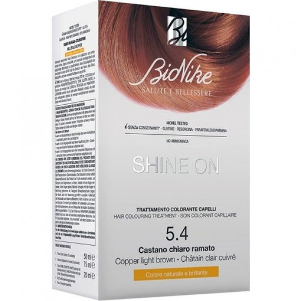 Bionike Shine On Saç Boyama Kiti Açık Bakır Kahverengi No:5.4