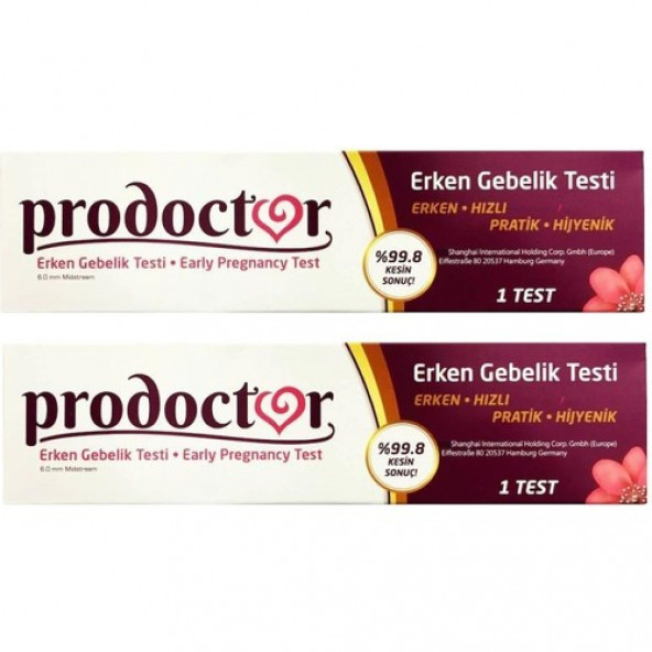 Prodoctor Erken Hamilelik Testi 2 Adet