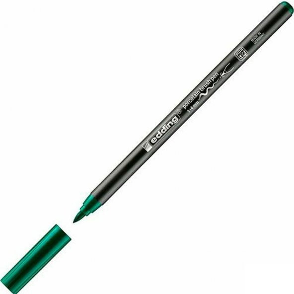 Edding Porselen Kalemi Fırça Uçlu 1 MM- 4 MM Yeşil 4200(10 adet)