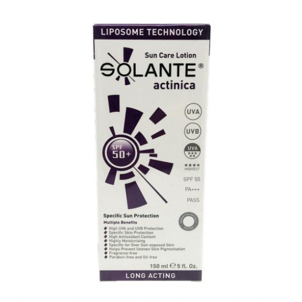 Solante Güneş Losyonu Actinica Sun Care Lotion Çok Hassas Ciltler Spf 50+ 150 Ml