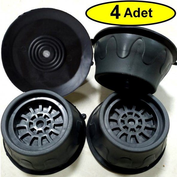 Çamaşır Makinesi Titreşim Önleyici Kaydırmaz Kaucuk Vantuzlu Vakum Lu Stoper Set 4 ADET