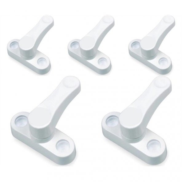 5 Adet Pvc Kapı Pencere Emniyet Kilidi Pimapen Düğmeli Kilit Bebek Çocuk Güvenlik Kiliti Beyaz - 2