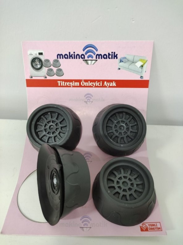 Beyaz Eşya Ayagı Altlıgı Çamaşır Makinesi Titreşim Önleyici Kaydırmaz Vantuzlu Stoper Set 4 Adet - 2