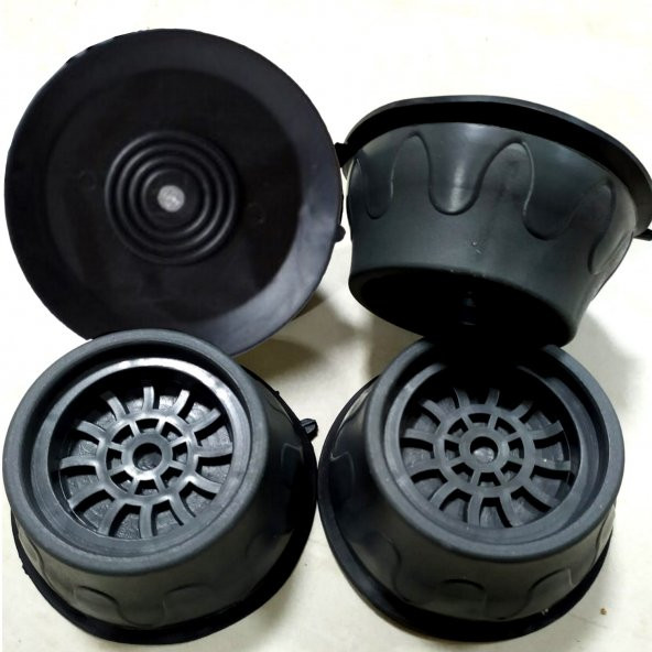 Çamaşır Makinesi Titreşim Önleyici Kaydırmaz Kaucuk Vantuzlu Vakum Lu Stoper Set 4 ADET - 3