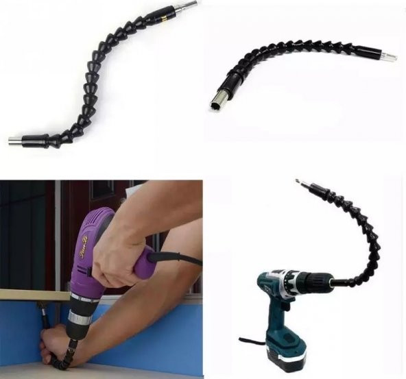 Esnek Bükülebilir El Matkap Ucu Şaft 12V El Matkapları Oynar Vidalama Bits Uzatma Aparatı 30 - 5