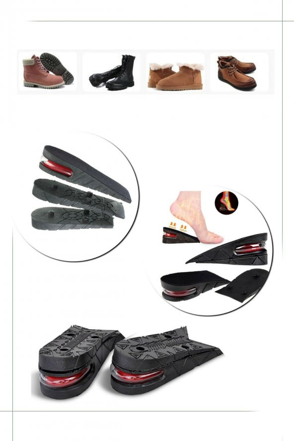 Hava Yastıklı Boy Uzatıcı Tabanlık 5 Cm Daha Fazla Boy Uzunluğu Boy Uzatan Tabanlık - 4