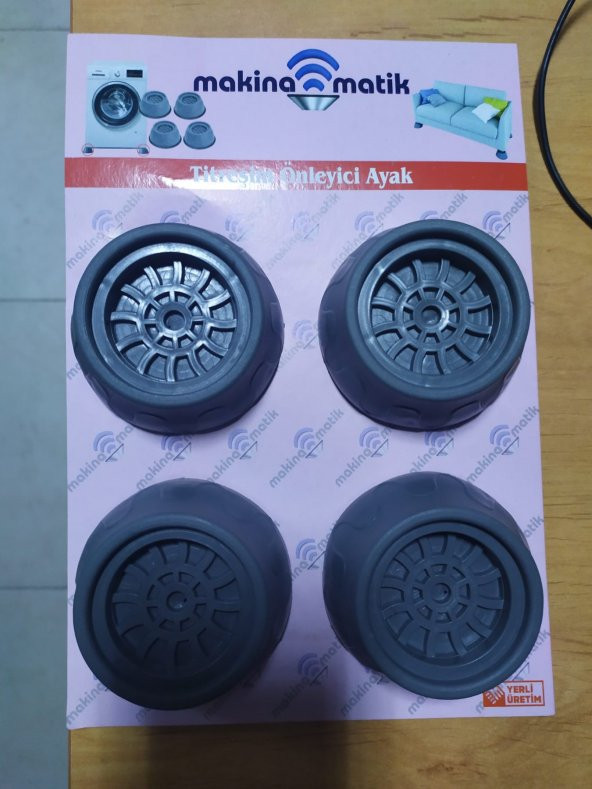 Beyaz Eşya Ayagı Altlıgı Çamaşır Makinesi Titreşim Önleyici Kaydırmaz Vantuzlu Stoper Set 4 Adet - 3