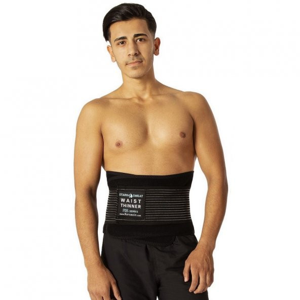 Termal Sauna Kemer Bel Korsesi Neopran Zayıflama Kemeri Terleme Kemeri SİYAH RENK