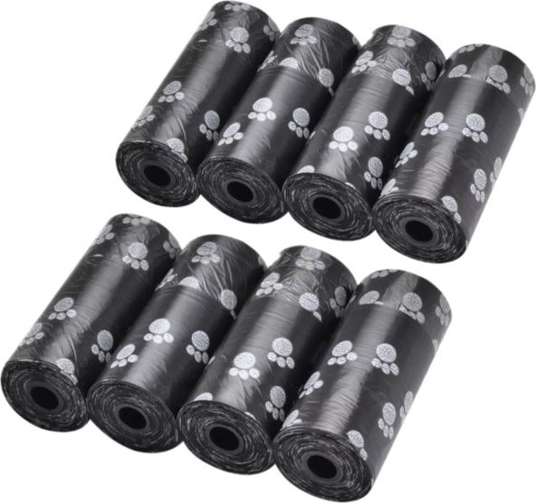 Köpek Kaka Poşeti 8 Li Set Kedi Köpek Kaka Poşeti 120 Adet Dışkı Torbası