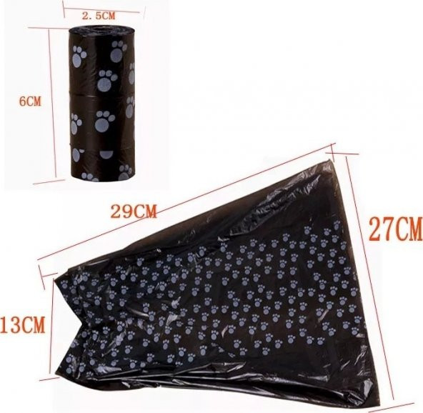 Köpek Kaka Poşeti 8 Li Set Kedi Köpek Kaka Poşeti 120 Adet Dışkı Torbası - 3