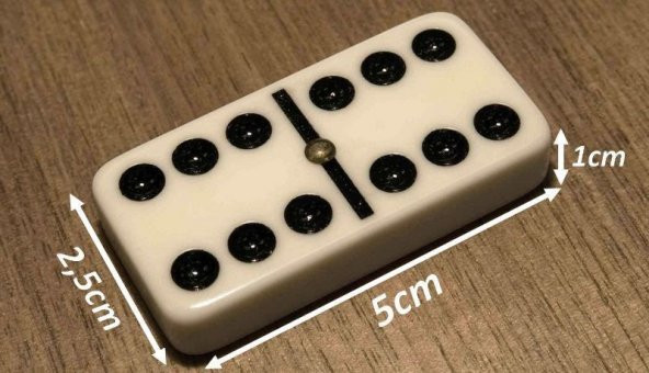 Domino Oyun Seti Seramik Kemik Domino Taşı Seti Çantalı 5 X 2,5 X 1 Cm - 3