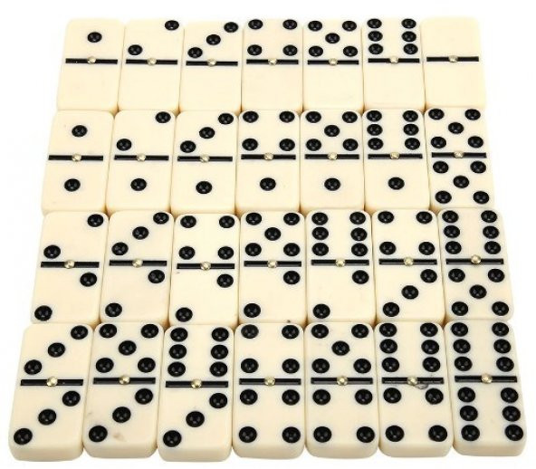Domino Oyun Seti Seramik Kemik Domino Taşı Seti Çantalı 5 X 2,5 X 1 Cm - 4