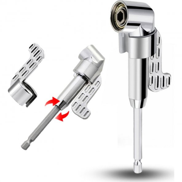 Köşe ve Zor Alan İçin Pratik Matkap ve Vidalama Adaptörü Aparatı Köşe Vidalama Aparatı - 2