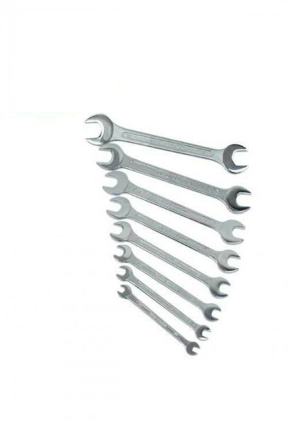 8 Parça Açık Ağız Anahtar Takımı 8 Li Iki Ağız Düz 6-22 Anahtar Seti - 2