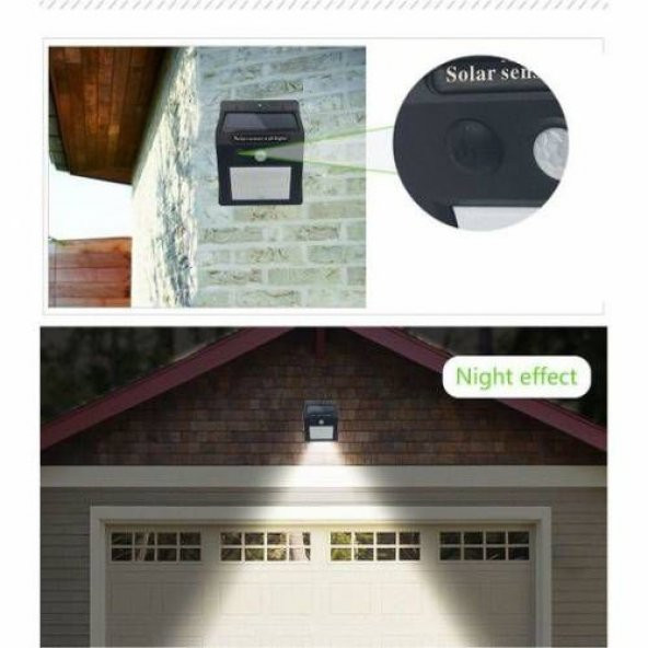 Solar Light Güneş Enerjili 20 Led Li Bahçe Aydınlatma Solar Dış Mekan Lambası Hareket Sensörlü - 4