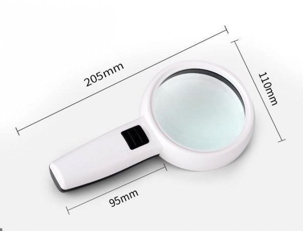 3 Led Işıklı Büyüteç 30x Kat Büyütme Oranlı 9cm (90mm) Çift Katmanlı Lup Mercek Camlı 1. KALİTE - 6